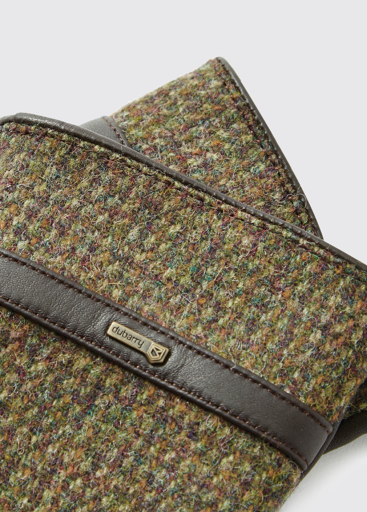 Dubarry Ballycastle Ladies Tweed & Leather Gloves - Heath 2 Dubarry Ballycastle Ladies Tweed & Leather Gloves - Heath - Image 2