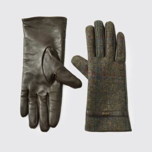 Dubarry Ballycastle Ladies Tweed & Leather Gloves - Hemlock