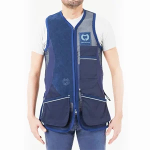 CASTELLANI MENS EVO MESH ALCANTARA SHOOTING VEST 040-004 Blue