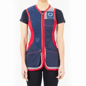 CASTELLANI WOMENS EVO MESH ALCANTARA SHOOTING VEST 041-173 Red/Blue/White