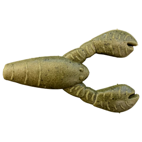 Great Lakes Finesse Snack Craw Fishing Lures - Green Pumpkin Black Flake 1 Great Lakes Finesse Snack Craw Fishing Lures - Green Pumpkin Black Flake