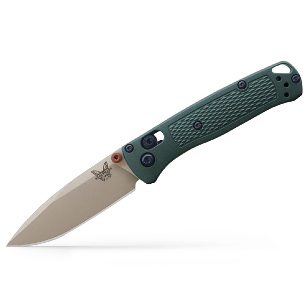 Benchmade Mini Bugout Folding Knife - Taiga Green Grivory 1 Benchmade Mini Bugout Folding Knife - Taiga Green Grivory