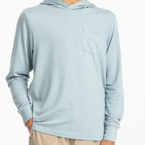 Free Fly Youth Bamboo Shade Hoodie - Ocean Mist