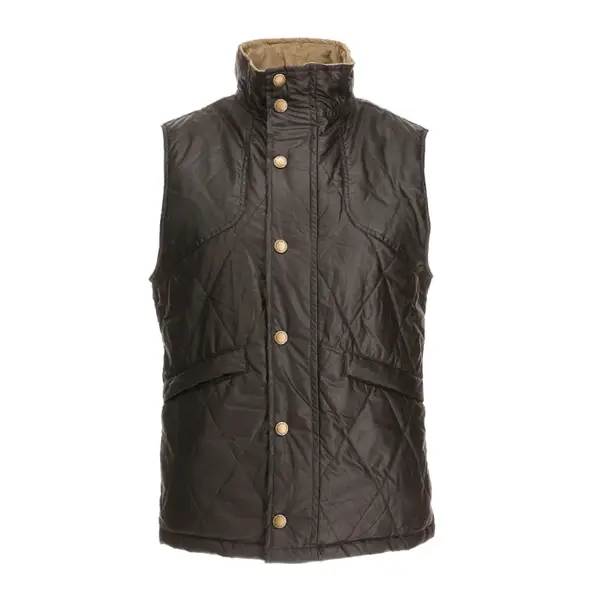 Tom Beckbe Paddock Quilted Vest Rustic Brown 1 TOM BECKBE PADDOCK QUILTED VEST RUSTIC BROWN