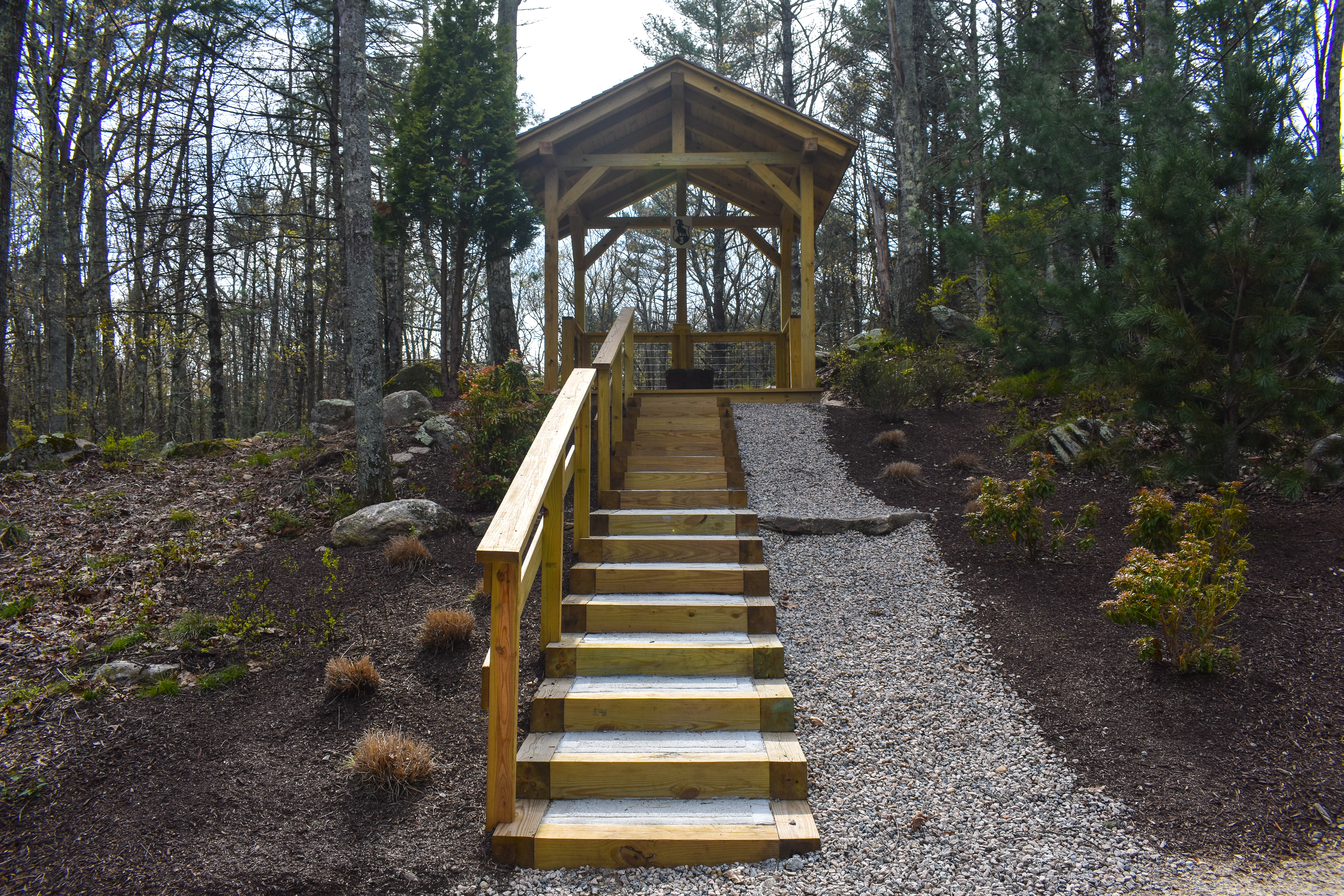 Station 3 — covered stand up the stairway